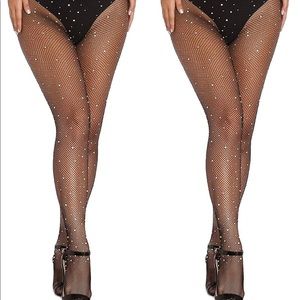 Rhinestone Fishnet Stockings - High Value Lover
